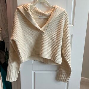 Cream Knit Sweater: large